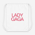 Lady Gaga Drawstring Bag - White