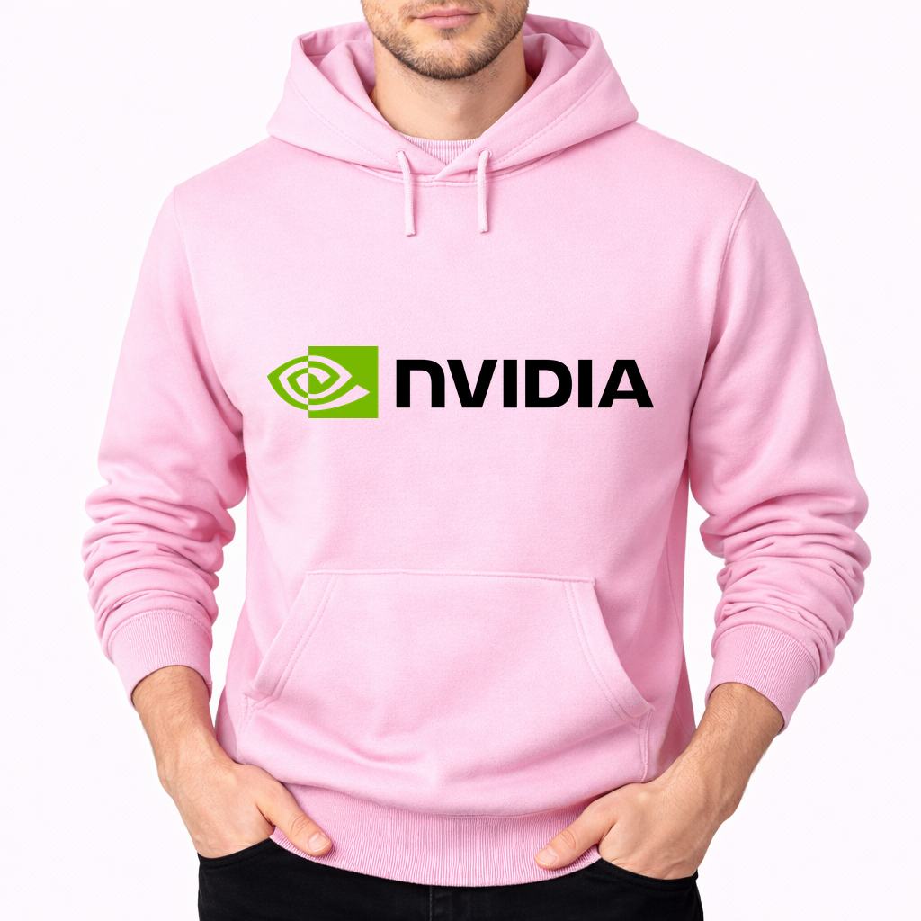 Men's Nvidia Pullover Hoodie - Pink