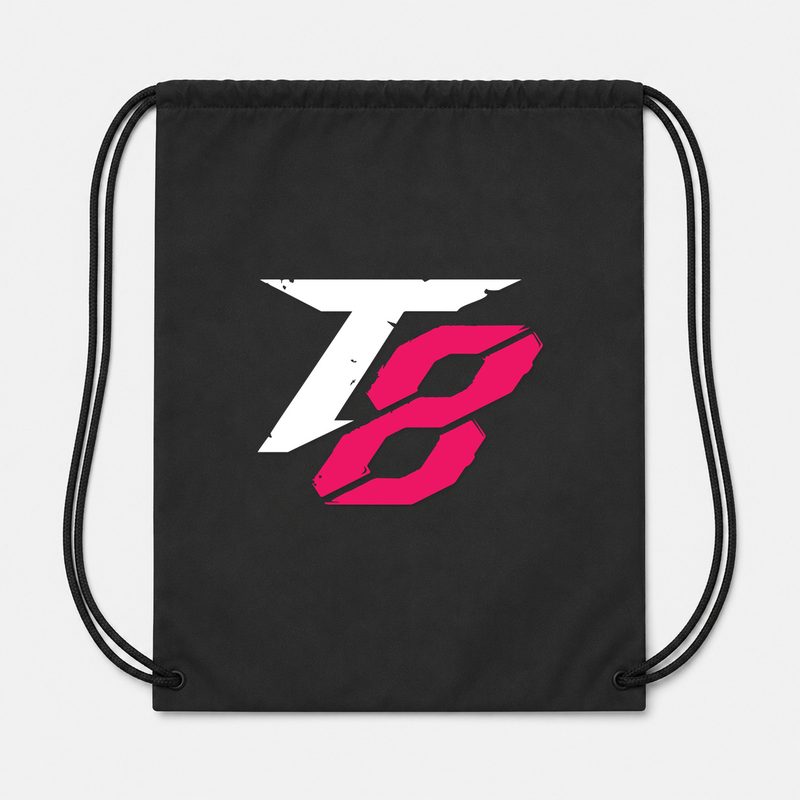 Tekken 8 White Drawstring Bag - Black