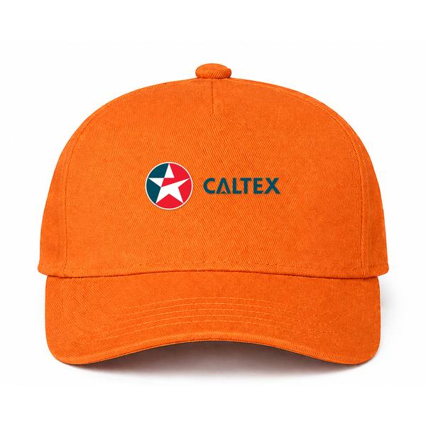 Caltex Logo Orange Dad Baseball Cap Hat