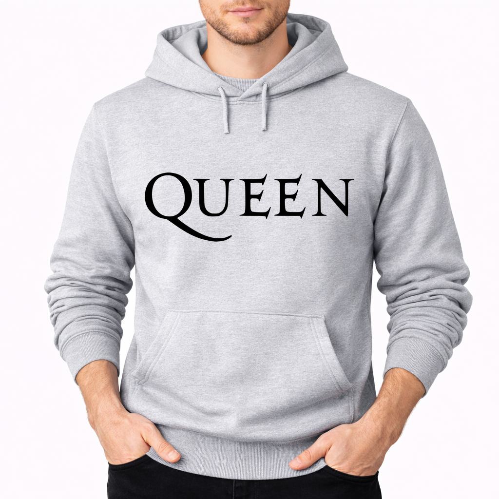 Men's Queen Pullover Hoodie - Gray