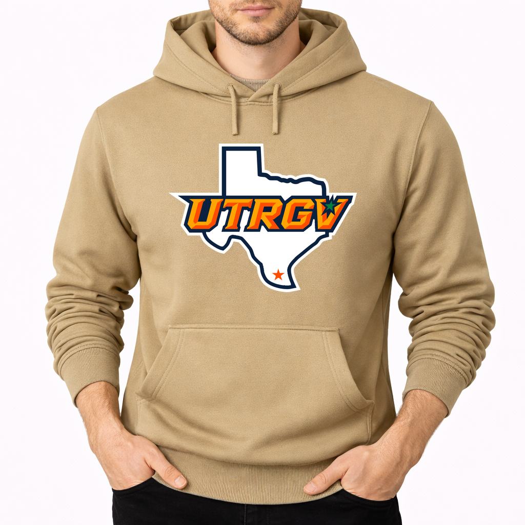 Men's UTRGV Vaqueros Pullover Hoodie - Tan