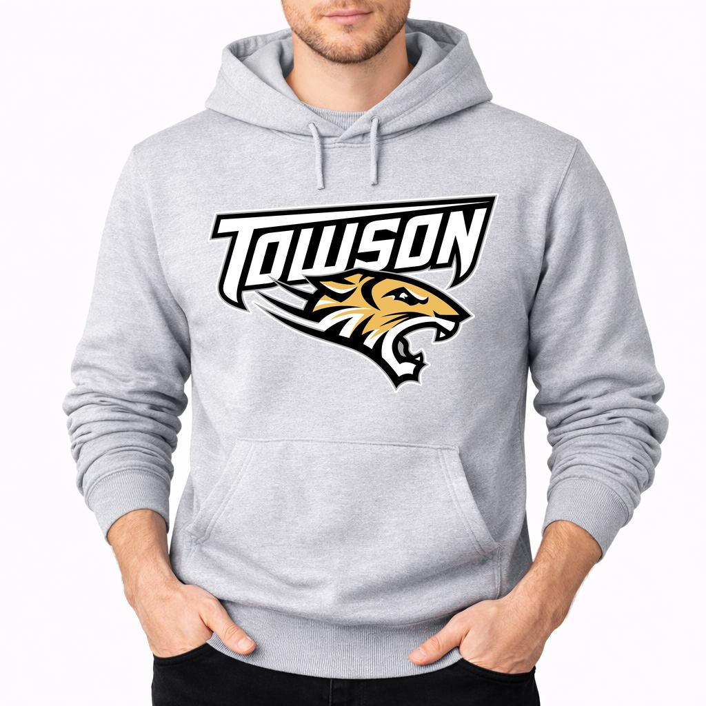 Men's Towson Tigers Pullover Hoodie - Gray