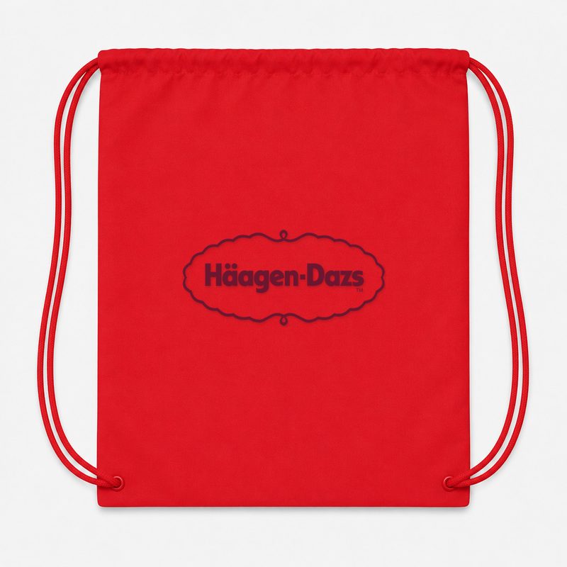 Haagen Datz Food Drawstring Bag - Red
