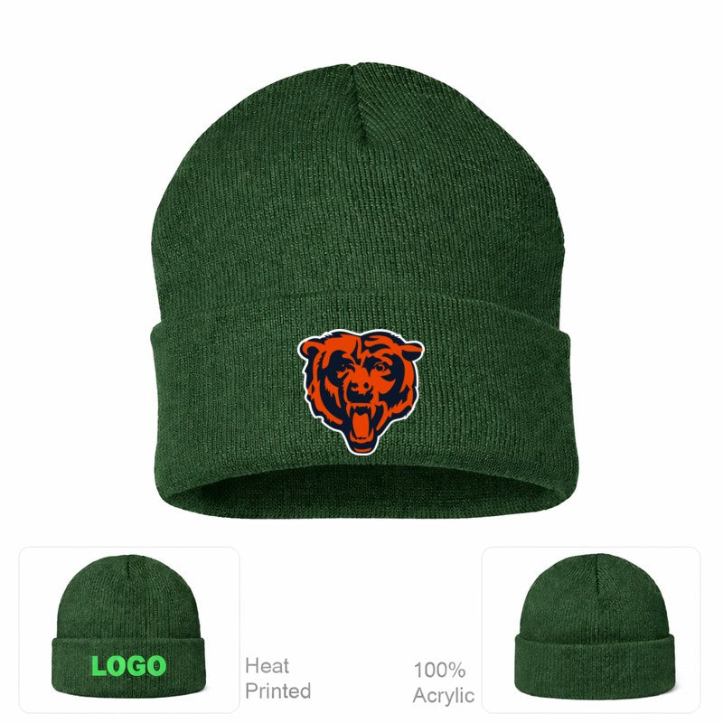Chicago Bears Forest Green Beanie Hat