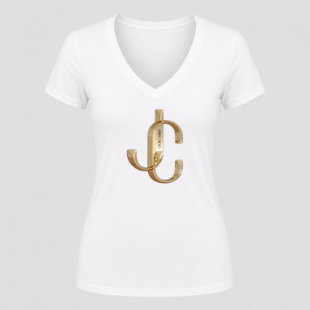 Women's Jimmy Choo V Neck T-Shirt in white
