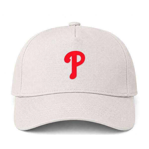 Philadelphia Phillies MLB Logo Beige Dad Baseball Cap Hat