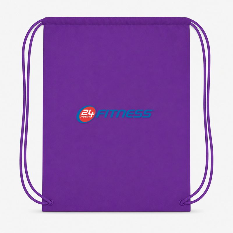 24 Hour Fitness Drawstring Bag - Purple