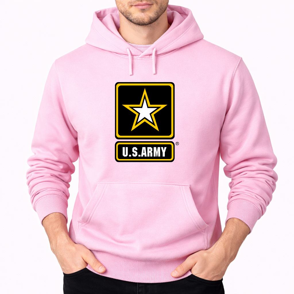 Men's U.S. Army Pullover Hoodie - Pink