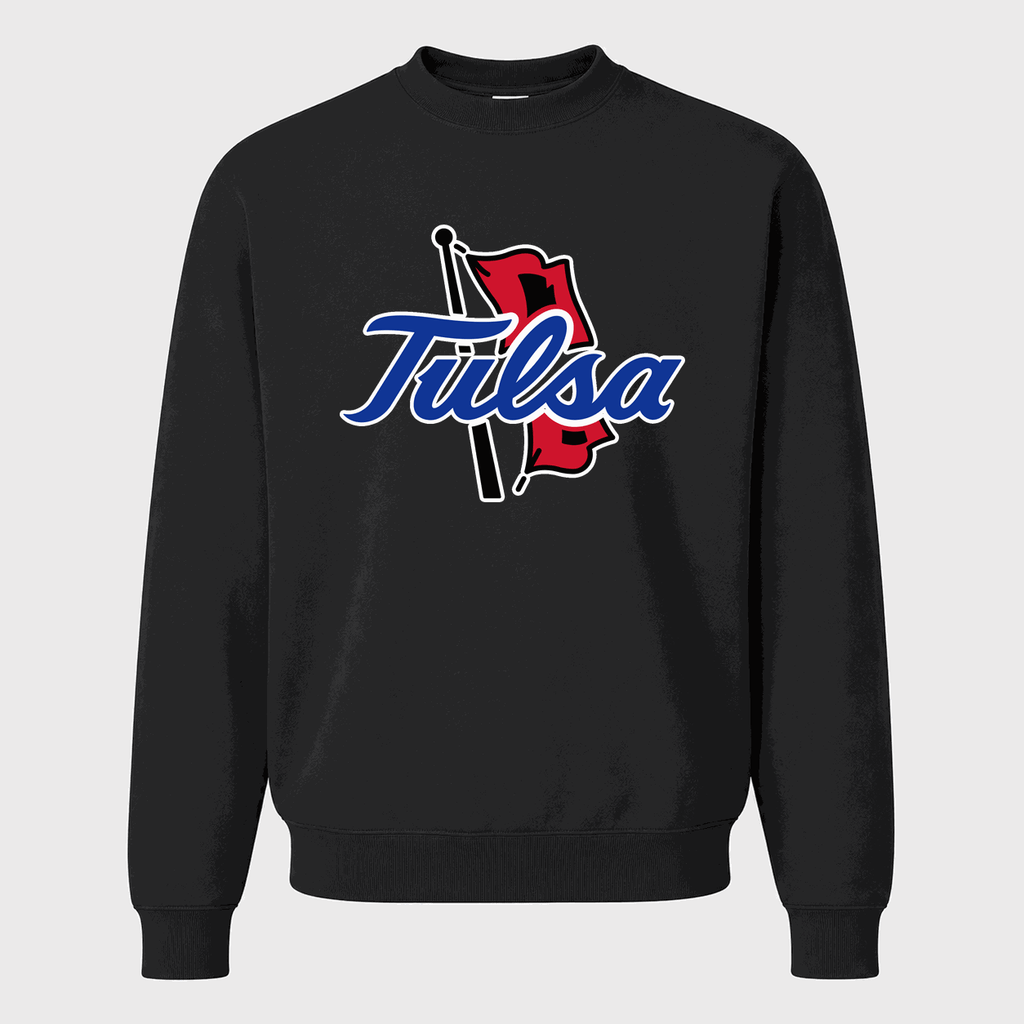 Men's Tulsa Golden Hurricane Crewneck Sweatshirt - Black