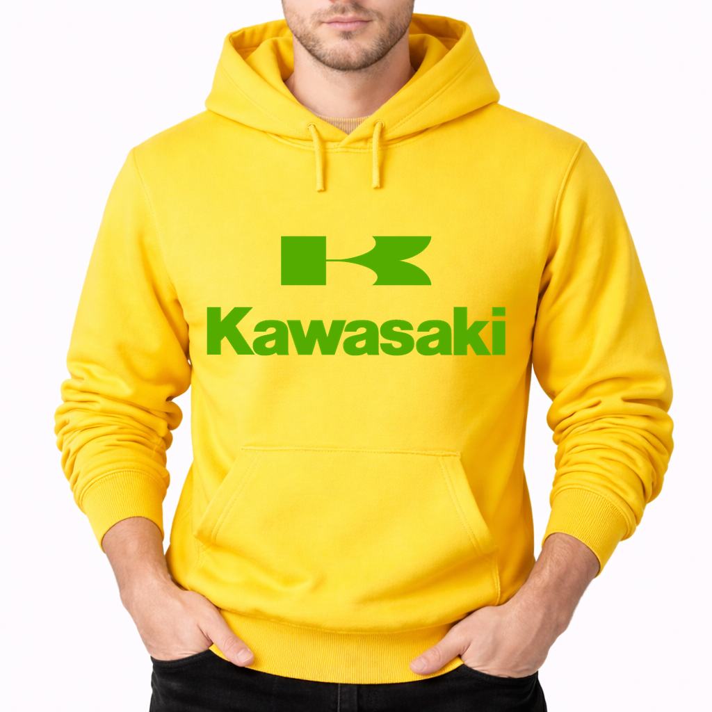 Men's Kawasaki Pullover Hoodie - Yellow
