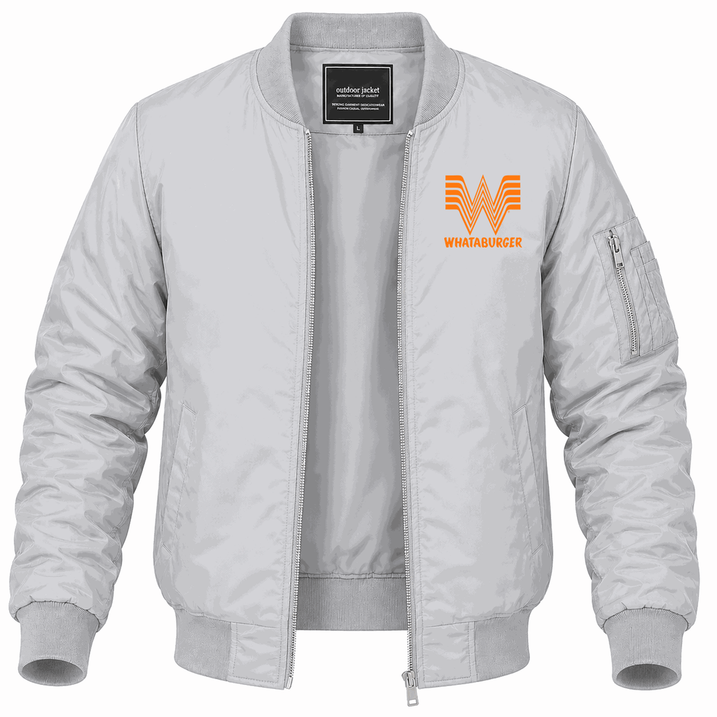 Men's Whataburger Lightweight Bomber Jacket - Gray