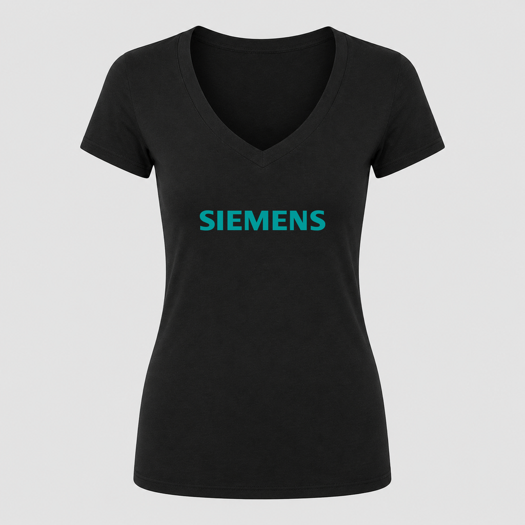 Women's Siemens V Neck T-Shirt in black