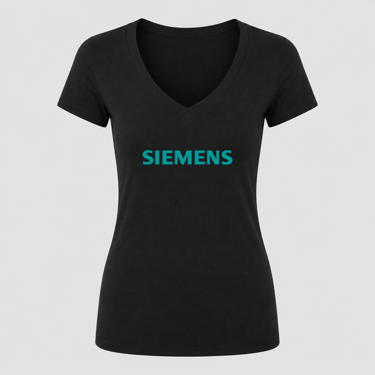 Women's Siemens V Neck T-Shirt in black