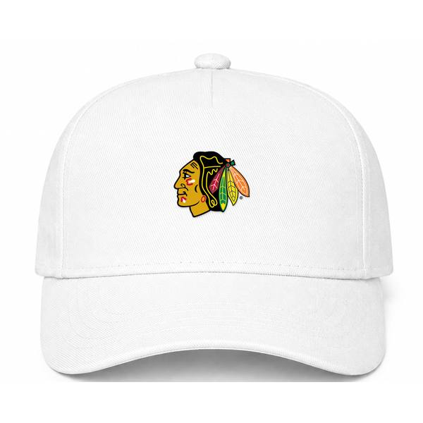 Chicago Blackhawks NHL Logo White Dad Baseball Cap Hat