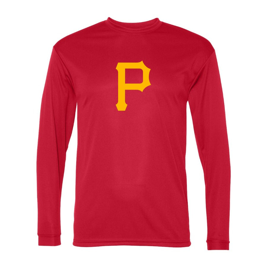 Men's Pittsburgh Pirates Polyester Long Sleeve T-Shirt - Red
