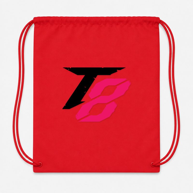Tekken 8 Black Drawstring Bag - Red