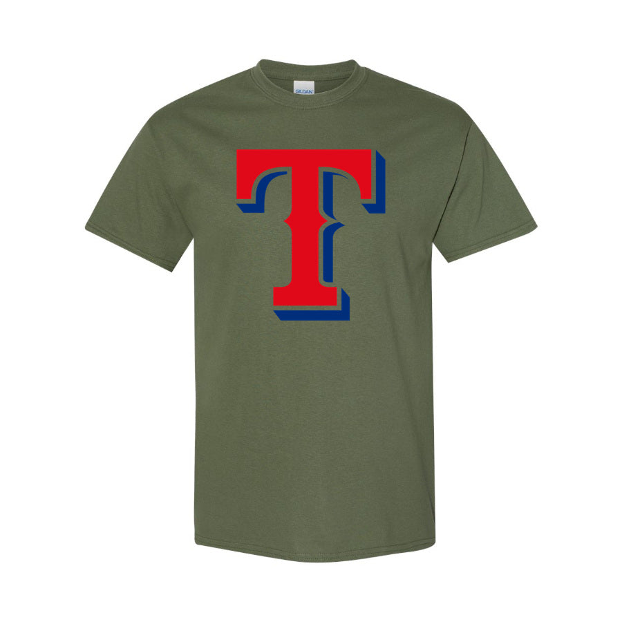 Men's Texas Rangers Cotton T-Shirt - Army Green
