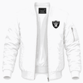 Men's Las Vegas Raiders Lightweight Bomber Jacket - White