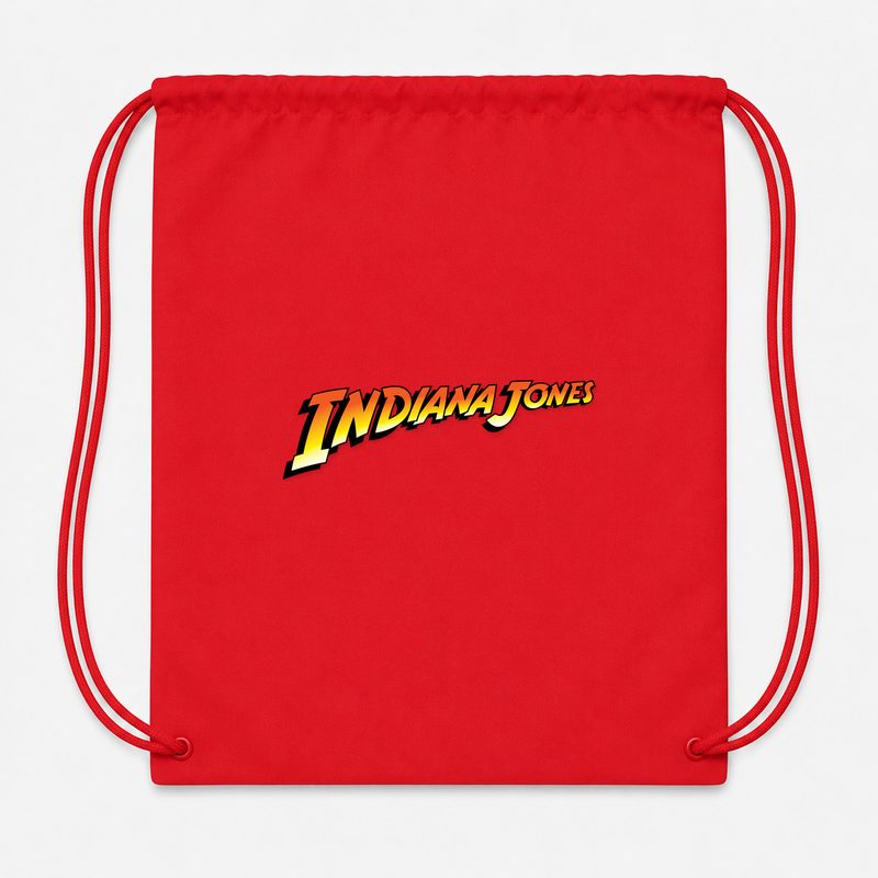 Indiana Jones PNG1 Drawstring Bag - Red
