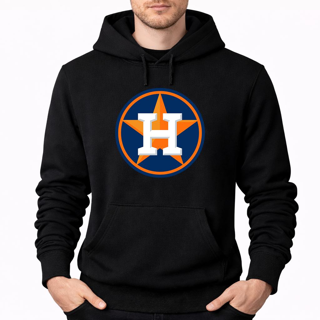Men's Houston Astros Pullover Hoodie - Black