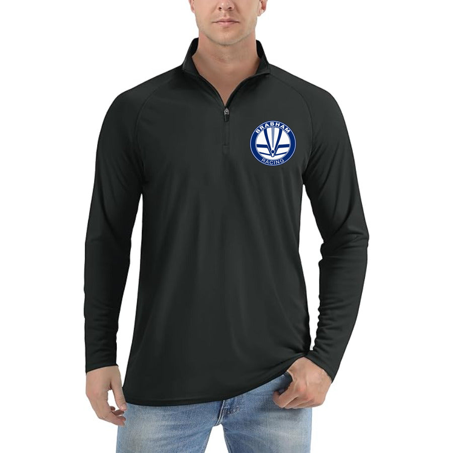 Brabham Racing quarter-zip athletic shirt in Black