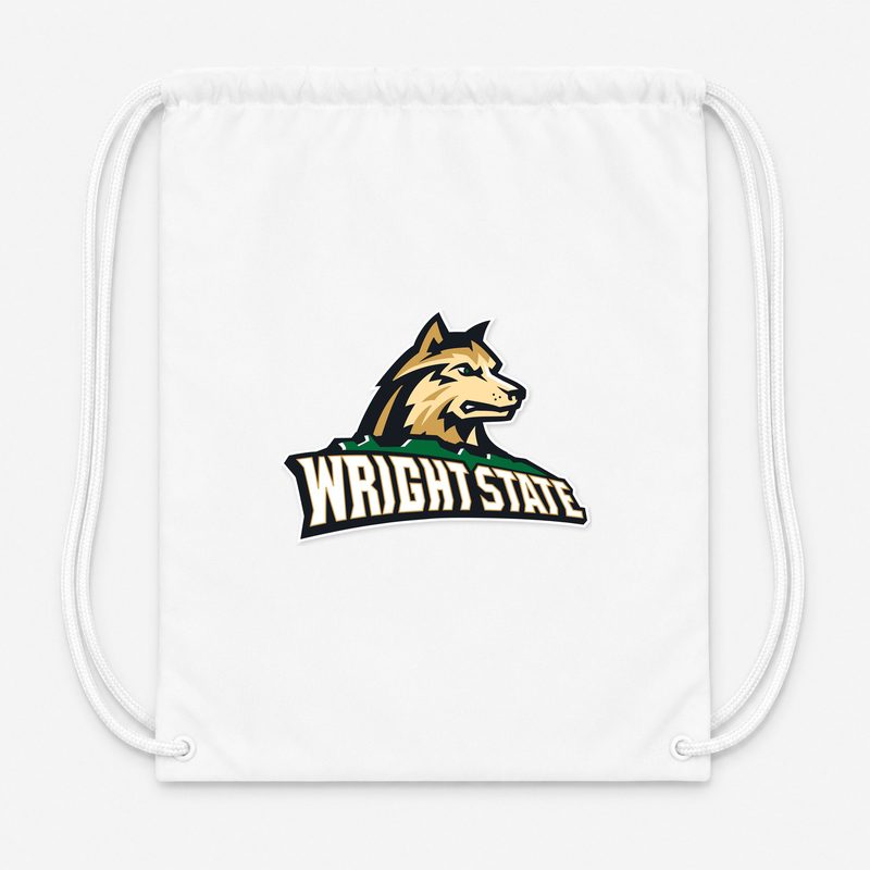 Wright State Raiders Drawstring Bag - White