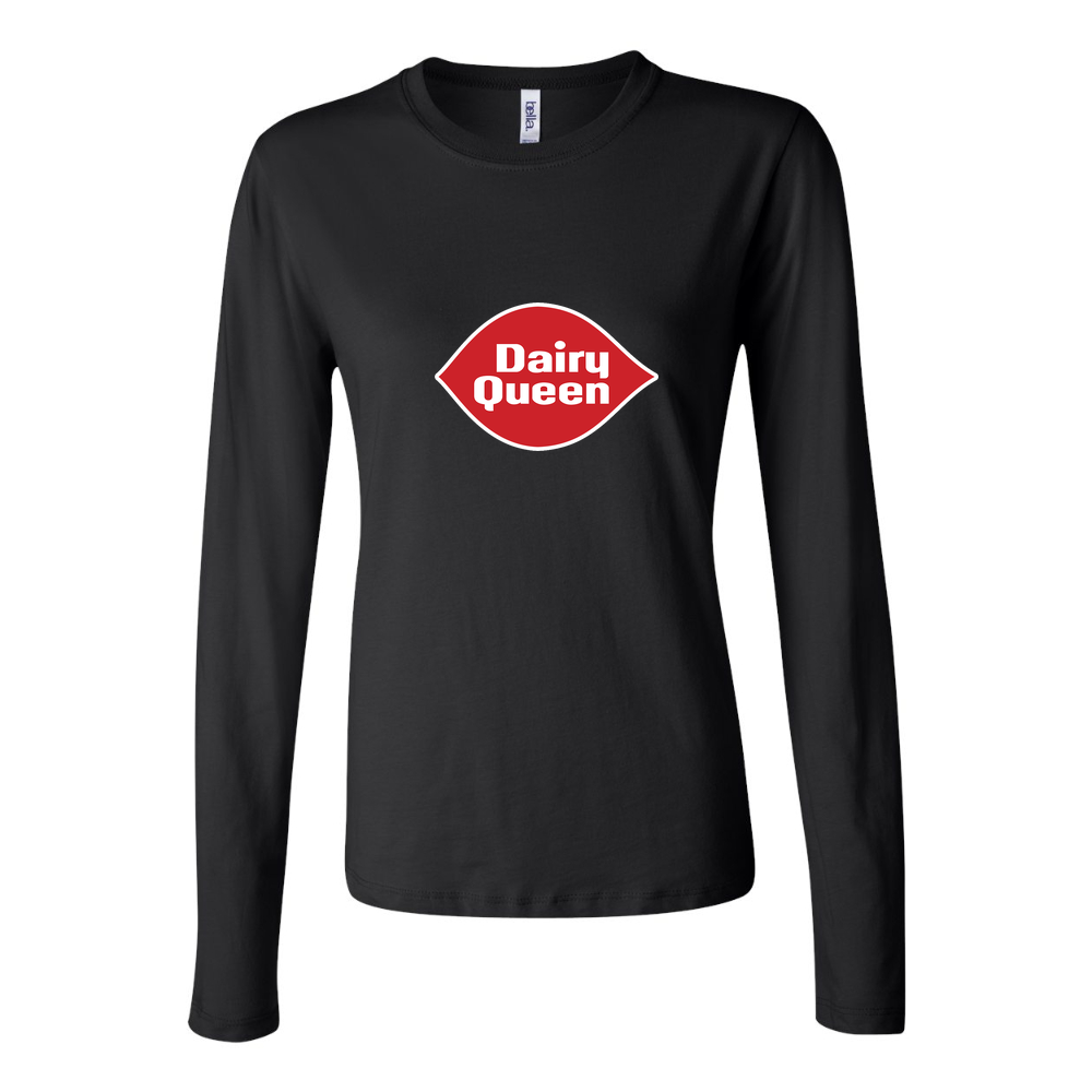 Women's dairy queen logo png transparent Long Sleeve T-Shirt - Black