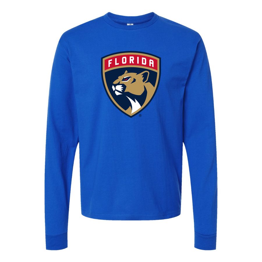 Men's Florida Panthers Long sleeves Cotton Blend T-Shirt - Blue