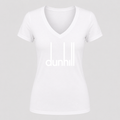 Women's Dunhill V Neck T-Shirt in white