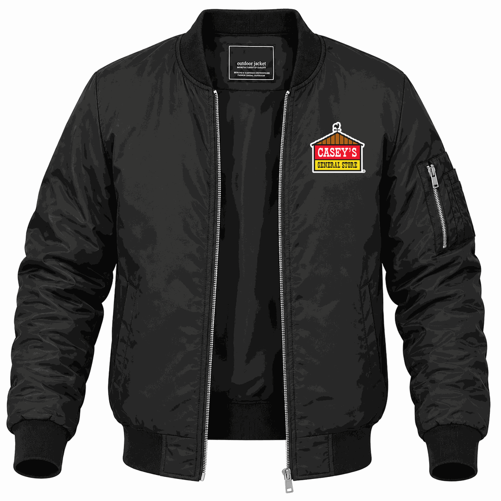 Men's Casey's General Stores Lightweight Bomber Jacket - Black