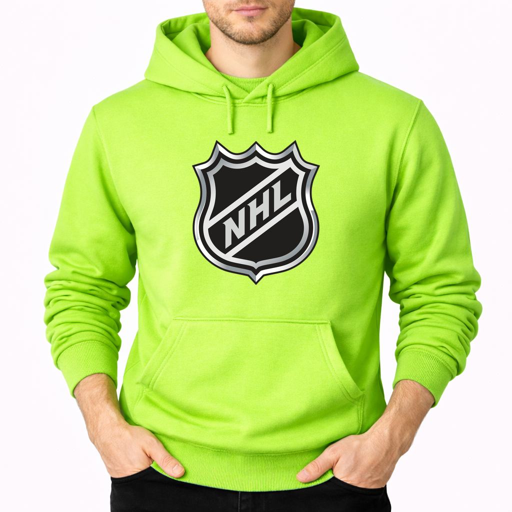 Men's NHL Shield Pullover Hoodie - Lime green