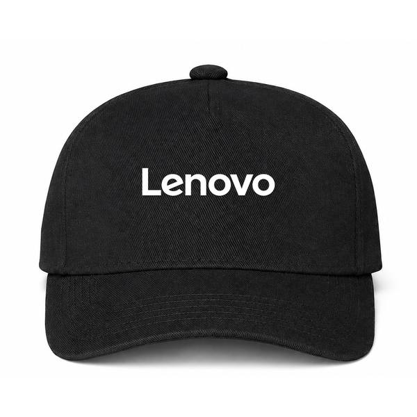 Lenovo White Logo Black Dad Baseball Cap Hat