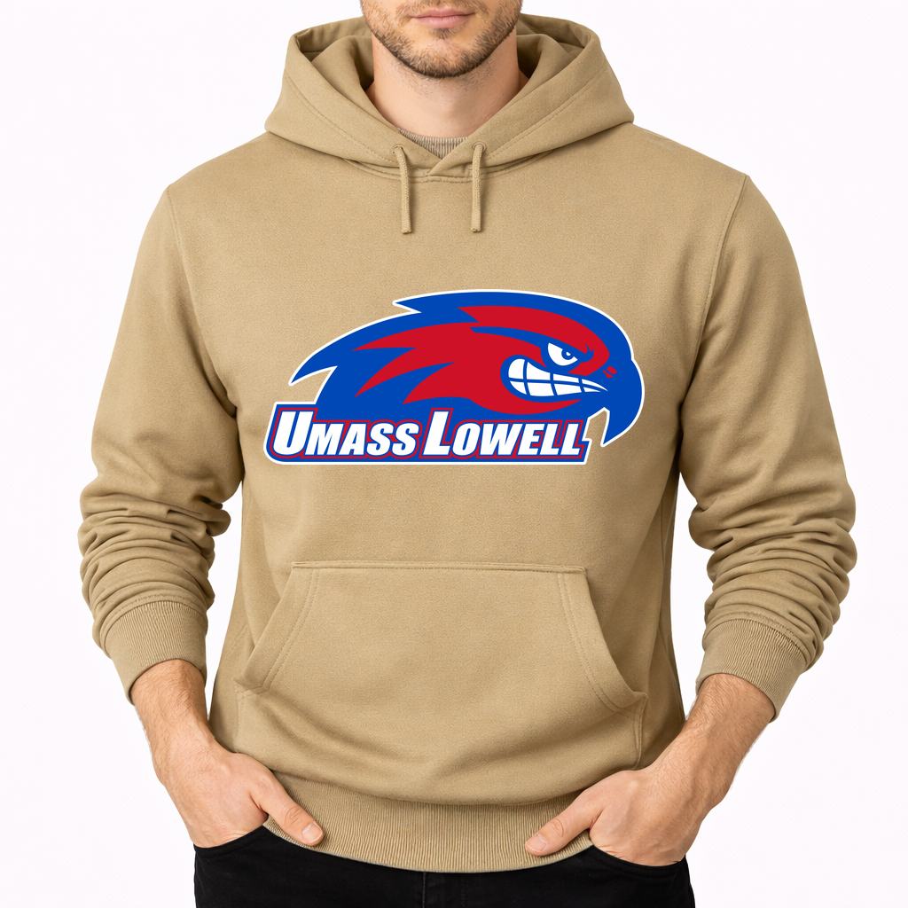 Men's UMass Lowell River Hawks Pullover Hoodie - Tan