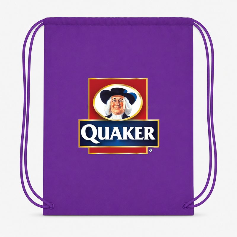 Quaker Food Drawstring Bag - Purple