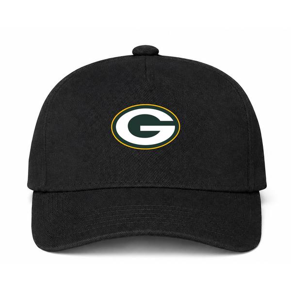 Green Bay Packers NFL Logo Black Dad Baseball Cap Hat
