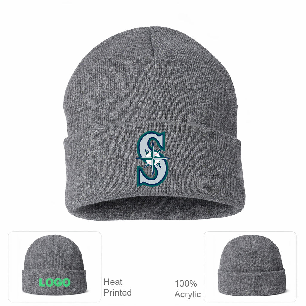 MLB Seattle Mariners Beanie Hat - Gray
