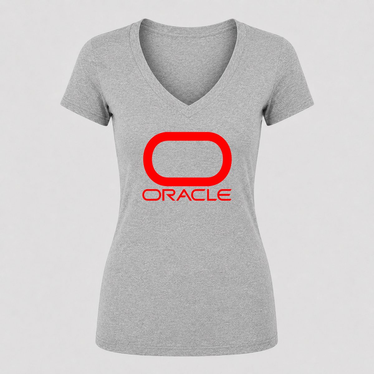Women's Oracle V Neck T-Shirt in gray