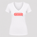 Women's Conoco V Neck T-Shirt in white
