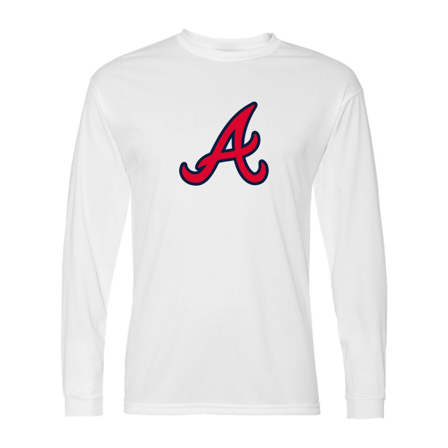 Men's Atlanta Braves Polyester Long Sleeve T-Shirt - White
