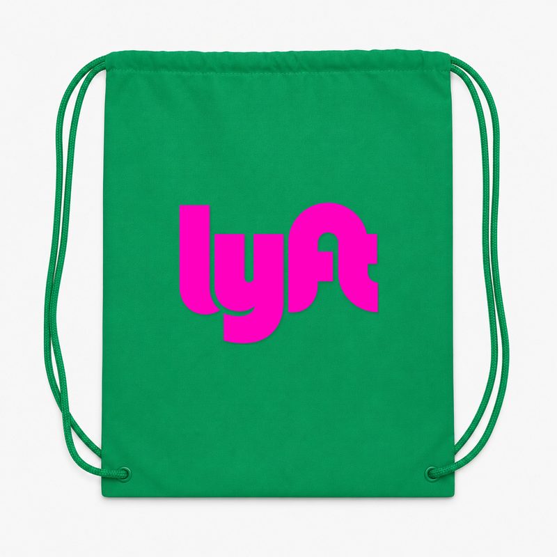 Lyft Pink Drawstring Bag - Green