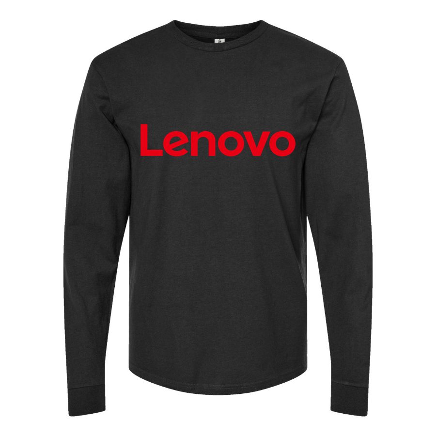 Men's Lenovo Long sleeves Cotton Blend T-Shirt - Black