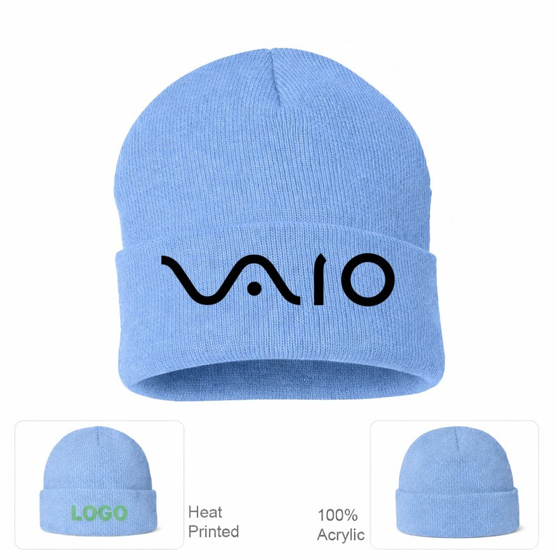 Sony VAIO White Beanie Hat - Sky Blue