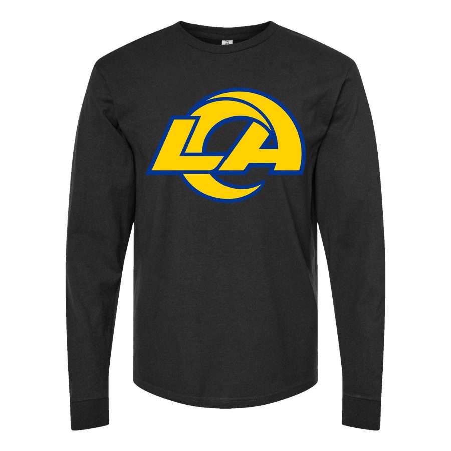 Men's Los Angeles Rams Long sleeves Cotton Blend T-Shirt - Black