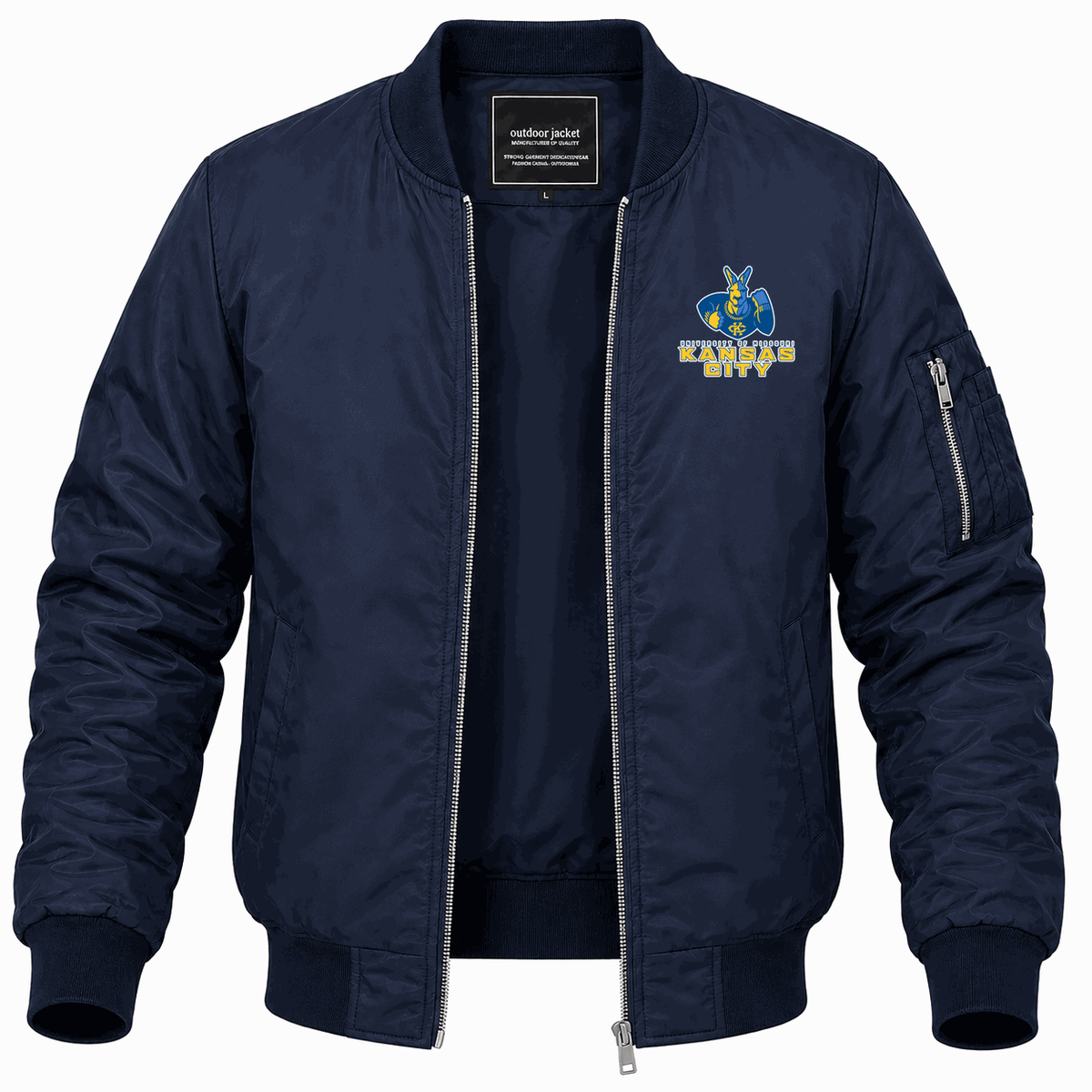 Men's UMKC Kangaroos Logo Lightweight Bomber Jacket - Navy