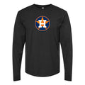 Men's Houston Astros Long sleeves Cotton Blend T-Shirt - Black