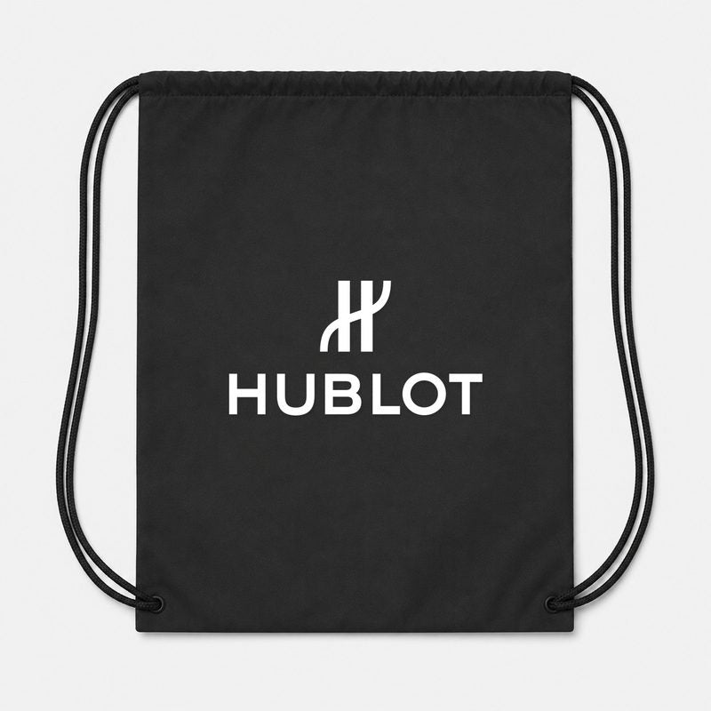Hublot White Drawstring Bag - Black