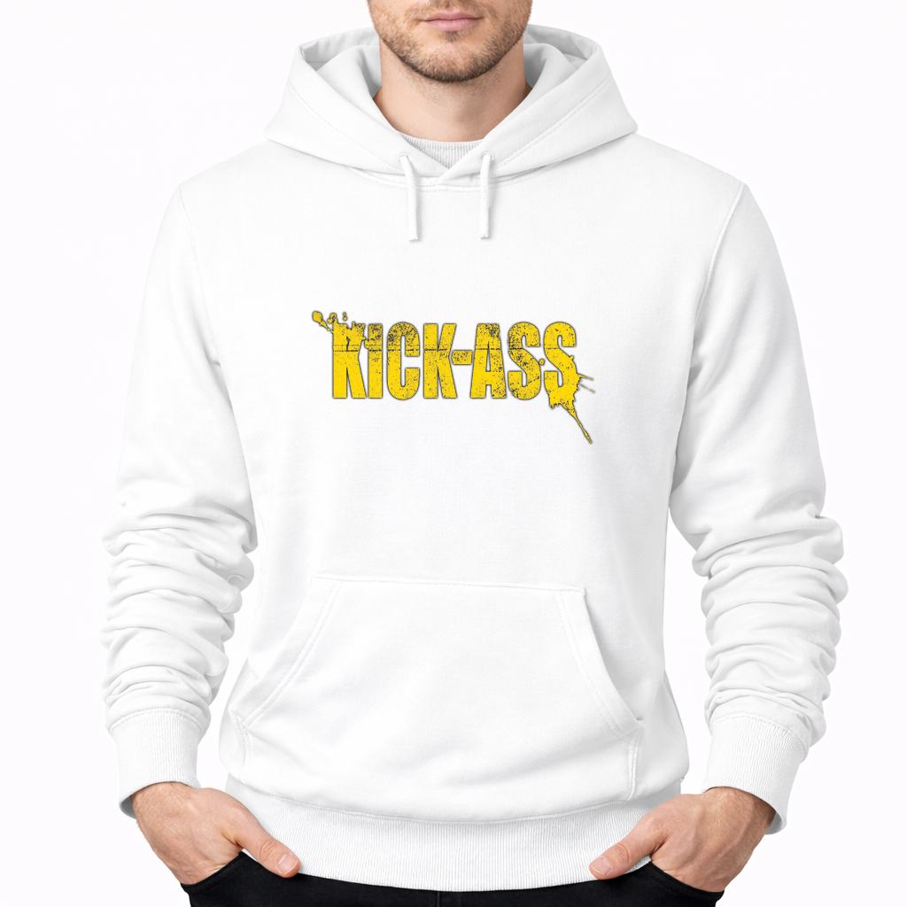 Men's Kick-Ass Pullover Hoodie - White
