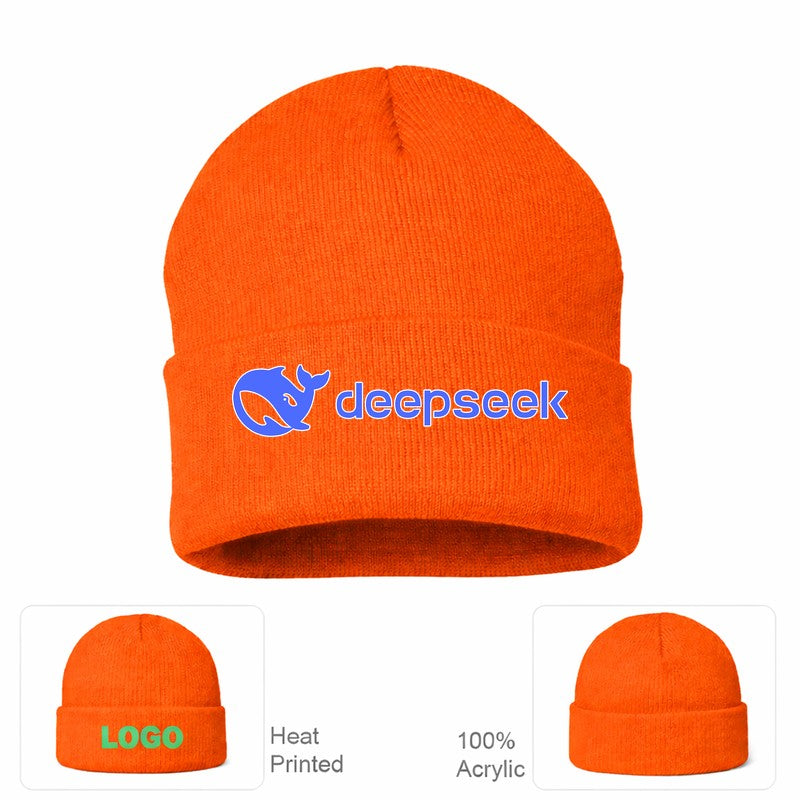 DeepSeek Orange Beanie Hat