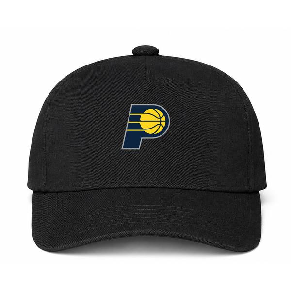 Indiana Pacers NBA Logo Black Dad Baseball Cap Hat